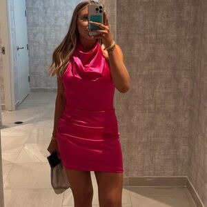 Vibrant Pink Sleeveless Dress